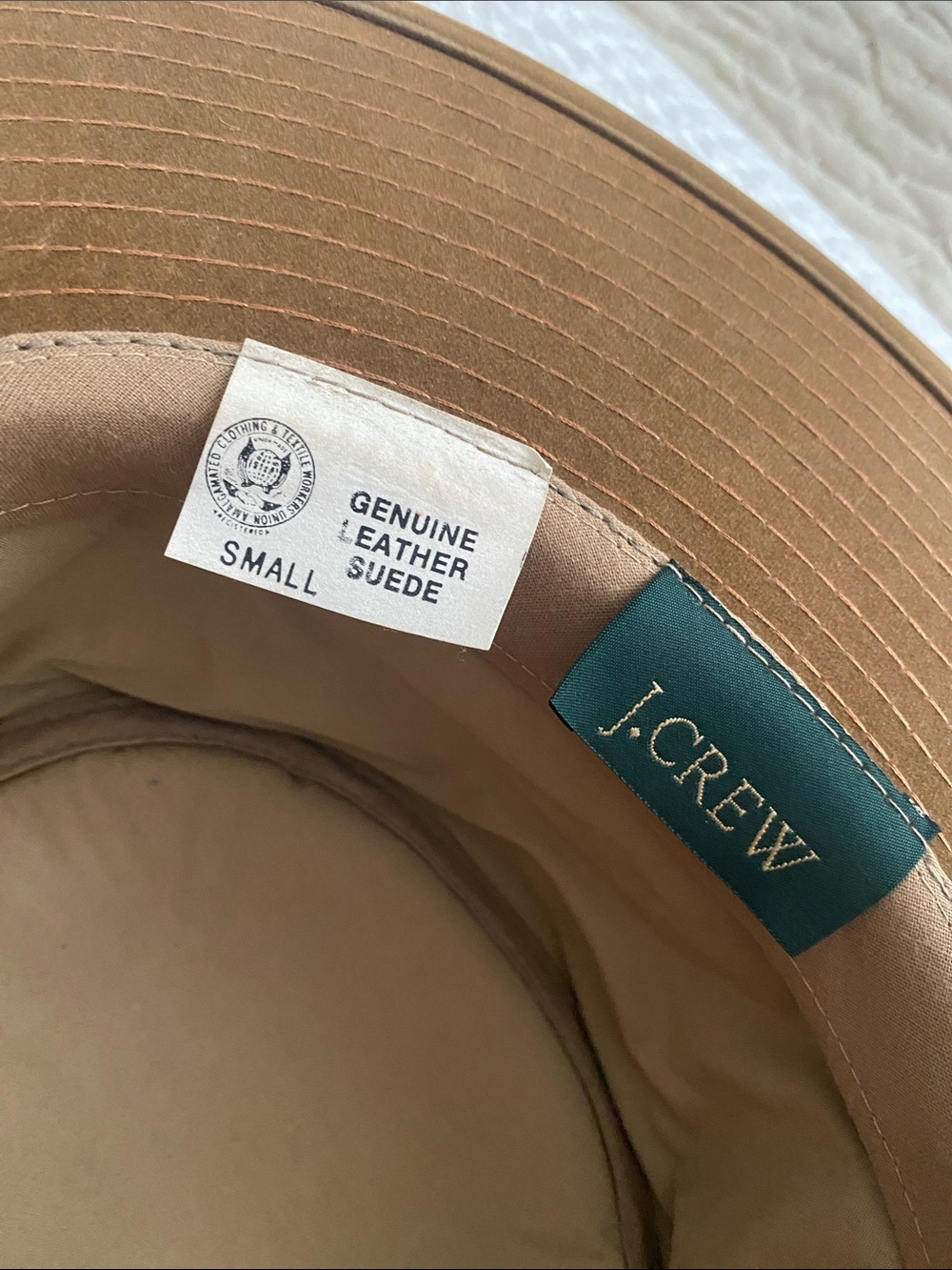 Vintage J. Crew Suede Leather Band Brown Wide Brim Women's Hat Size S - Picture 2 of 9